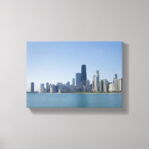 Chicago-silhuett Canvastryck