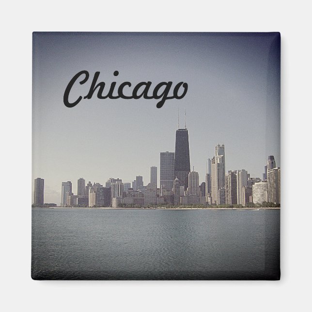 Chicago-silhuetten med dimfilter magnet (Framsidan)