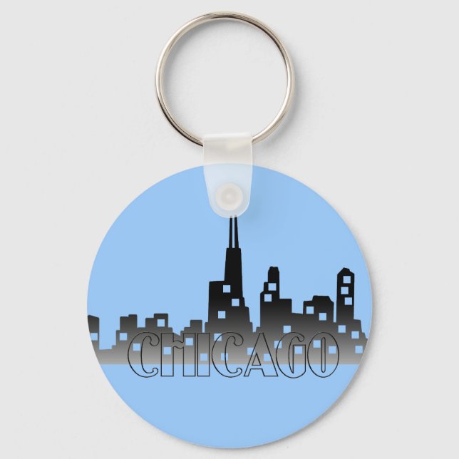 CHICAGO-skylin Nyckelring (Framsida)