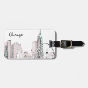 Chicago Skyline Bagagebricka