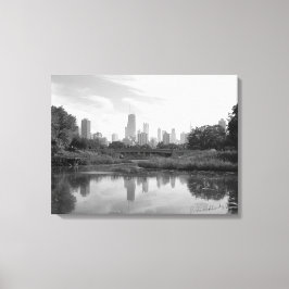 Chicago Skyline Black and White Large Photo Print Canvastryck