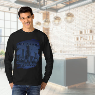 Chicago Skyline Black T-Shirt