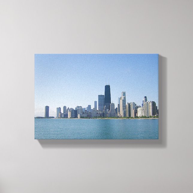 Chicago Skyline Canvastryck (Framsida)