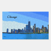 Chicago Skyline Collage-målning