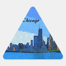 Chicago Skyline Collage Paint