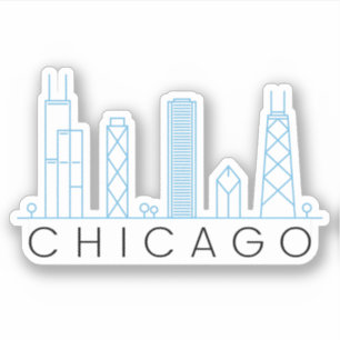 Chicago skyline-dekaler klistermärken