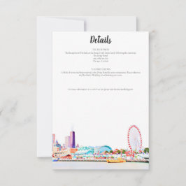 Chicago Skyline Detaljerad Kort