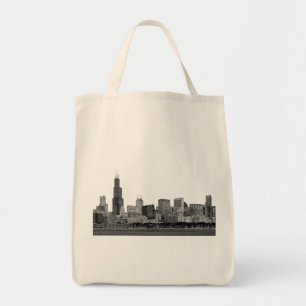 Chicago Skyline Etched Tygkasse