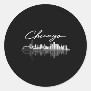Chicago Skyline For Runt Klistermärke