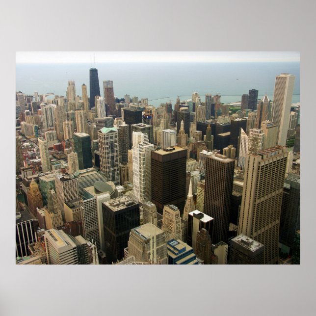 Chicago Skyline från Sears now Willis Torn Poster (Framsidan)