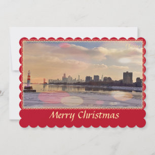 Chicago Skyline God jul kort