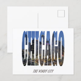 Chicago Skyline Helg Vykort