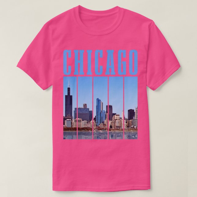 Chicago Skyline Illinois Vintage Pride Chicago T Shirt (Design framsida)