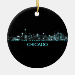 Chicago Skyline Julgransprydnad Keramik