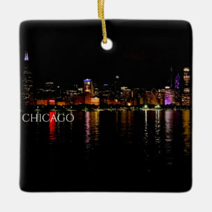Chicago Skyline Julgransprydnad Keramik