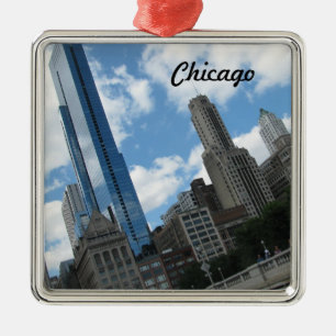 Chicago Skyline Julgransprydnad Metall