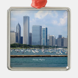 Chicago Skyline Julgransprydnad Metall