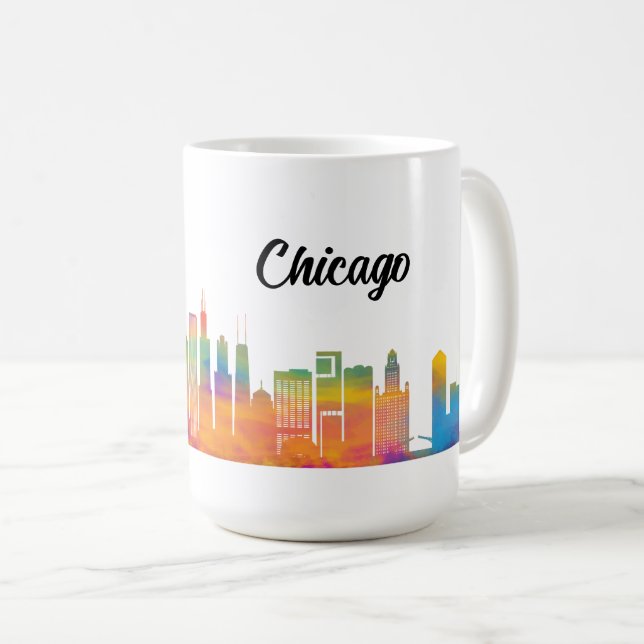 Chicago Skyline Kaffemugg (Framsida höger)