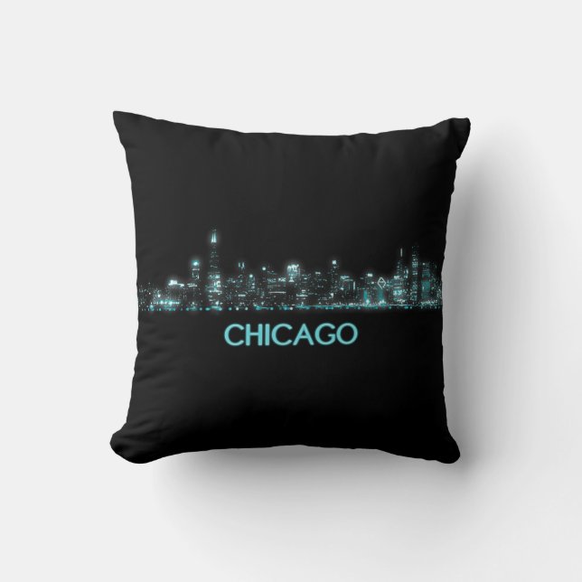 Chicago Skyline Kudde (Framsida)