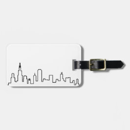 Chicago Skyline Luggage Tag Bagagebricka
