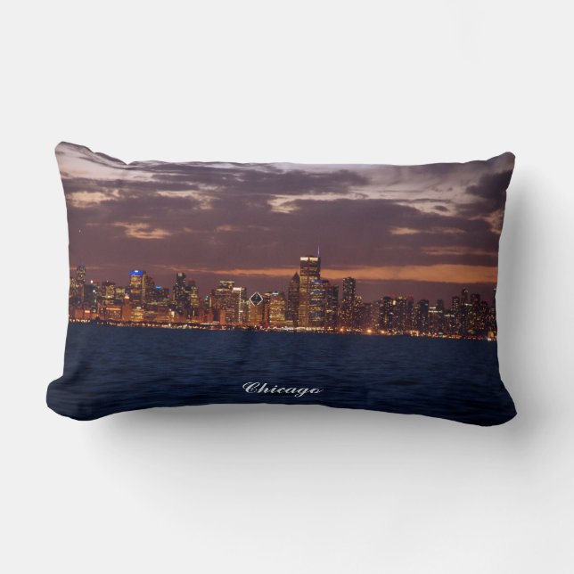 Chicago Skyline lumbar Pillow Lumbarkudde (Framsida)