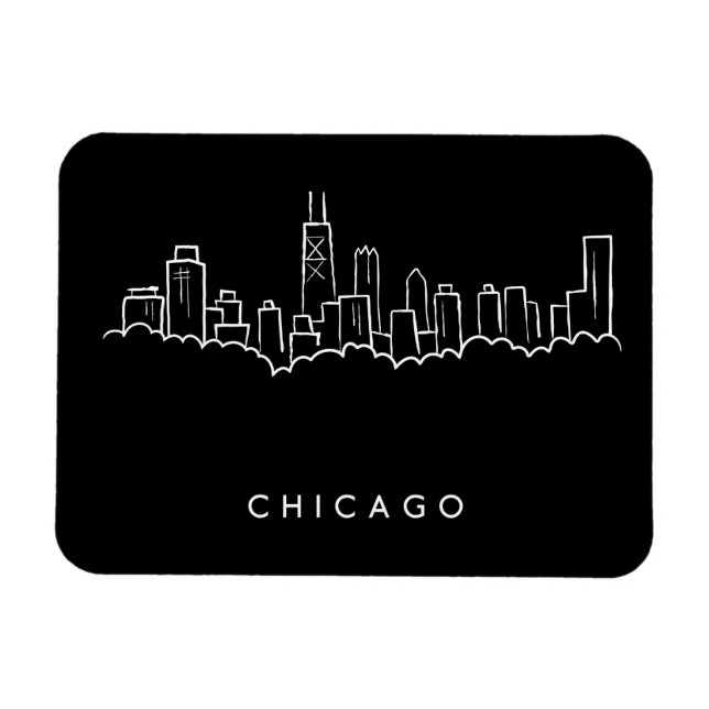 Chicago Skyline Magnet (Horisontell)