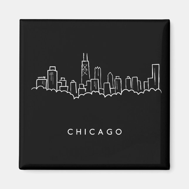 Chicago Skyline Magnet (Framsidan)