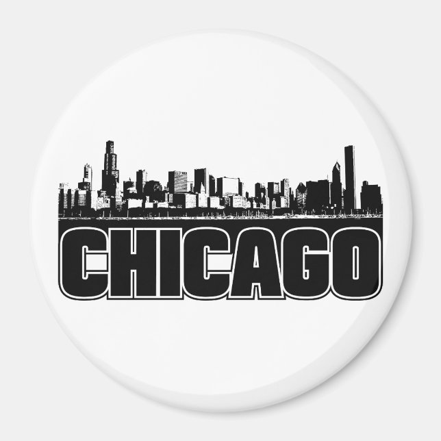 Chicago Skyline Magnet (Framsidan)