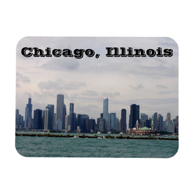 Chicago Skyline Magnet (Horisontell)