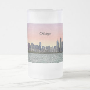 Chicago Skyline Målning Frostad Mugg