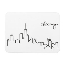 Chicago Skyline med Lighthouse Magnet