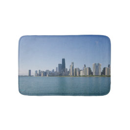 Chicago Skyline med Mirrored Mönster Badrumsmatta