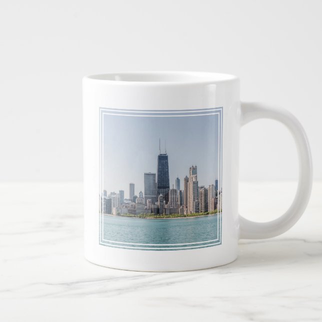 Chicago Skyline med Sjö Michigan Jumbo Mugg (Höger)
