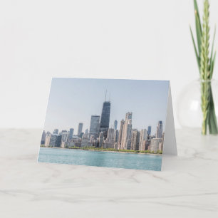 Chicago Skyline med Sjö Michigan Kort