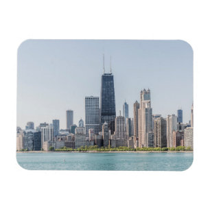 Chicago Skyline med Sjö Michigan Magnet