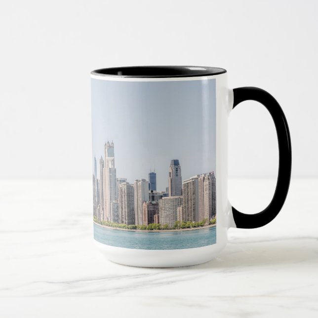 Chicago Skyline med Sjö Michigan Mugg (Höger)