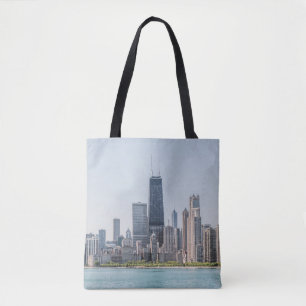 Chicago Skyline med Sjö Michigan Tygkasse
