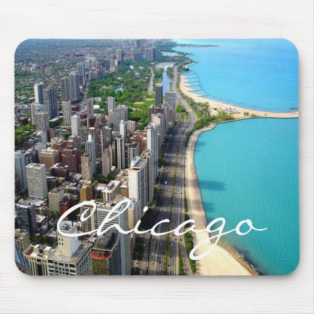 Chicago Skyline Mousepad Musmatta (Framsidan)