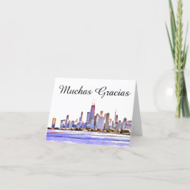 Chicago Skyline Muchas Gracias Tack Kort