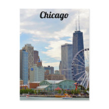 Chicago Skyline Navy Pier & Hancock