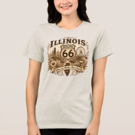 Chicago Skyline Navy Pier Rutt 66 Sepia T Shirt