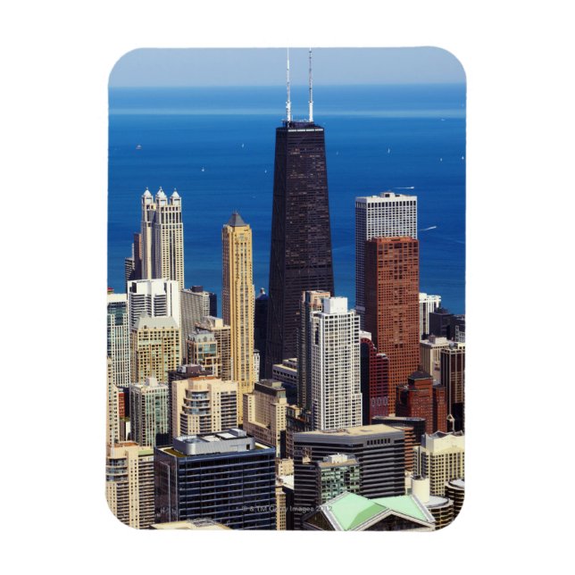Chicago Skyline och landmärken Magnet (Vertikal)