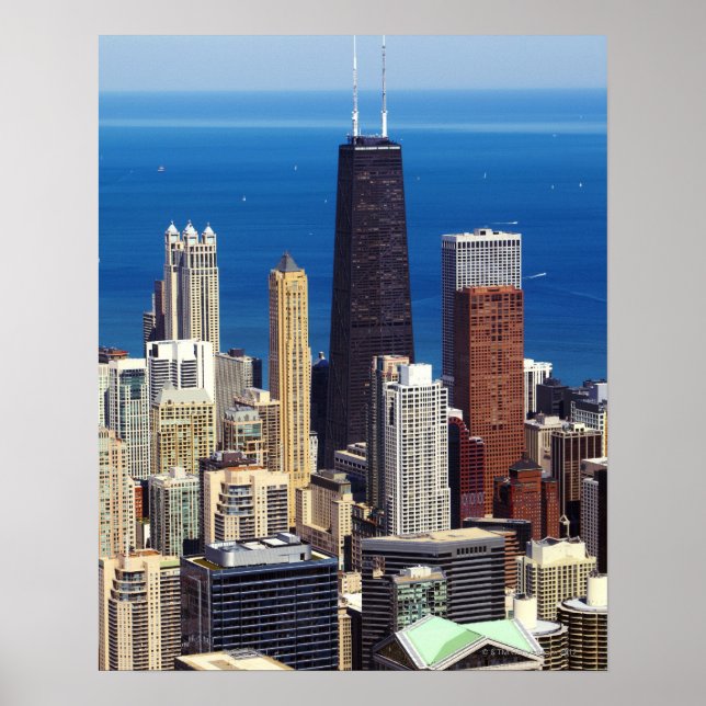 Chicago Skyline och landmärken Poster (Framsidan)