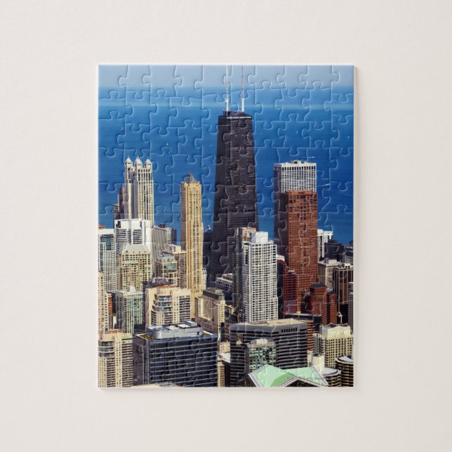 Chicago Skyline och landmärken Pussel (Vertikal)