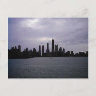 Chicago Skyline och Sjö Michigan Vykort