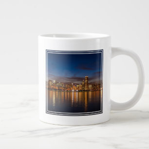 Chicago Skyline på natten Jumbo Mugg