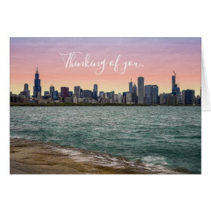 Chicago Skyline Painterly tänker på ditt kort