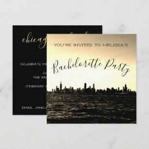 Chicago Skyline Party-inbjudan Inbjudningar