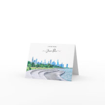 Chicago Skyline Personlig Note Card