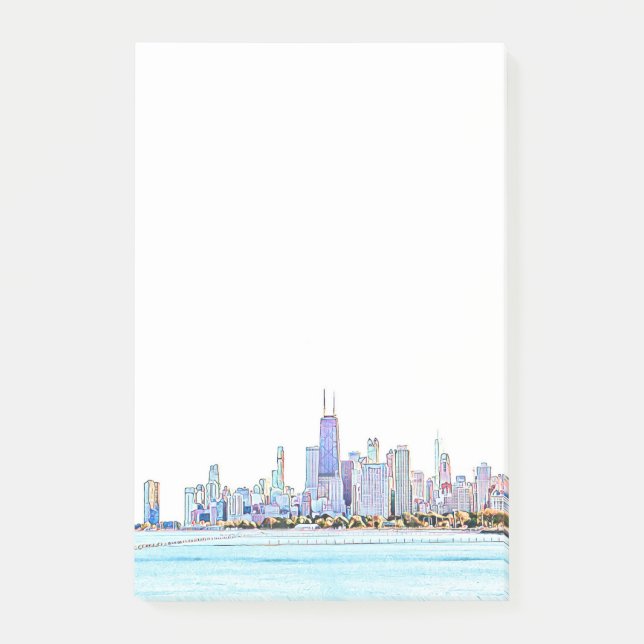 Chicago Skyline Post-it Block (Framsida)
